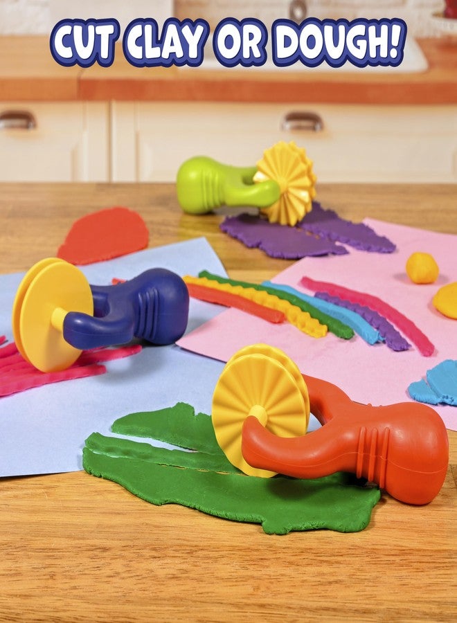 Ready 2 Learn Chunky Dough Strip Cutters - 3 Patterns - Plastic Dough Cutters for Kids - Toddler Art Supplies - Clay Tools for Kids - Image 2